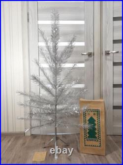 CHRISTMAS. SILVER FIR-TREE. Vintage Artificial Aluminum. CHRISTMAS TREE USSR
