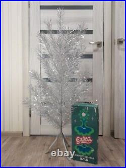 CHRISTMAS. SILVER FIR-TREE. Vintage Artificial Aluminum. CHRISTMAS TREE USSR