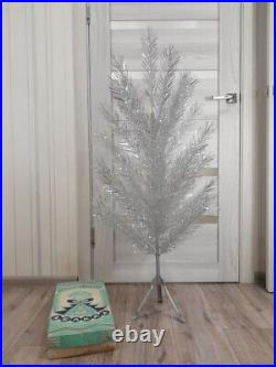 CHRISTMAS. SILVER FIR-TREE. Vintage Artificial Aluminum. CHRISTMAS TREE USSR