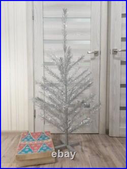 CHRISTMAS. SILVER FIR-TREE. Vintage Artificial Aluminum. CHRISTMAS TREE USSR