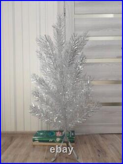 CHRISTMAS. SILVER FIR-TREE. Vintage Artificial Aluminum. CHRISTMAS TREE USSR