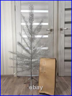 CHRISTMAS. SILVER FIR-TREE. Vintage Artificial Aluminum. CHRISTMAS TREE USSR CHRISTMAS. SILVER FIR-TREE. Vintage Artificial Aluminum. CHRISTMAS TREE USSR