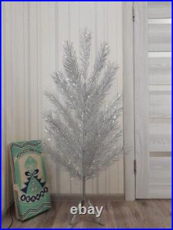 CHRISTMAS. SILVER FIR-TREE. Vintage Artificial Aluminum. CHRISTMAS TREE USSR