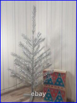 CHRISTMAS. SILVER FIR-TREE. Vintage Artificial Aluminum. CHRISTMAS TREE USSR