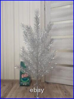 CHRISTMAS. SILVER FIR-TREE. Vintage Artificial Aluminum. CHRISTMAS TREE USSR