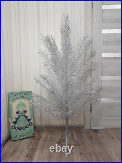CHRISTMAS. SILVER FIR-TREE. Vintage Artificial Aluminum. CHRISTMAS TREE USSR CHRISTMAS. SILVER FIR-TREE. Vintage Artificial Aluminum. CHRISTMAS TREE USSR