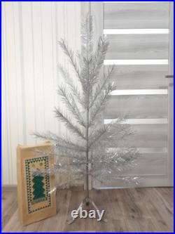 CHRISTMAS. SILVER FIR-TREE. Vintage Artificial Aluminum. CHRISTMAS TREE USSR CHRISTMAS. SILVER FIR-TREE. Vintage Artificial Aluminum. CHRISTMAS TREE USSR