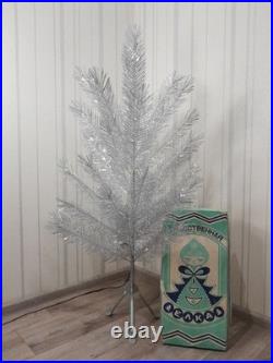 CHRISTMAS. SILVER FIR-TREE. Vintage Artificial Aluminum. CHRISTMAS TREE USSR CHRISTMAS. SILVER FIR-TREE. Vintage Artificial Aluminum. CHRISTMAS TREE USSR
