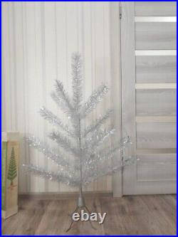 CHRISTMAS. SILVER FIR-TREE. Vintage Artificial Aluminum. CHRISTMAS TREE USSR