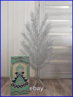 CHRISTMAS. SILVER FIR-TREE. Vintage Artificial Aluminum. CHRISTMAS TREE USSR