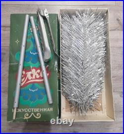 CHRISTMAS. SILVER FIR-TREE. Vintage Artificial Aluminum. CHRISTMAS TREE USSR