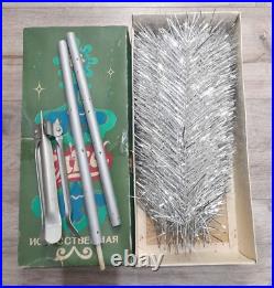 CHRISTMAS. SILVER FIR-TREE. Vintage Artificial Aluminum. CHRISTMAS TREE USSR