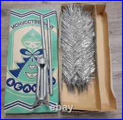 CHRISTMAS. SILVER FIR-TREE. Vintage Artificial Aluminum. CHRISTMAS TREE USSR