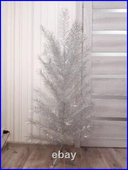CHRISTMAS. SILVER FIR-TREE. Vintage Artificial Aluminum. RARE. CHRISTMAS TREE USSR