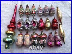 CHRISTMAS. Vintage. Glass christmas tree decoration 21 pcs of the USSR