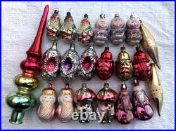 CHRISTMAS. Vintage. Glass christmas tree decoration 21 pcs of the USSR