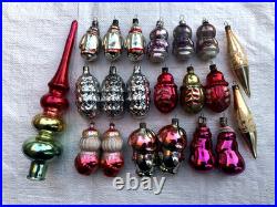 CHRISTMAS. Vintage. Glass christmas tree decoration 21 pcs of the USSR
