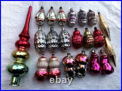 CHRISTMAS. Vintage. Glass christmas tree decoration 21 pcs of the USSR