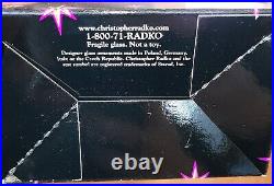 CHRISTOPHER RADKO-Vintage MOON GLOW SANTA 2001 Christmas Tree glass Ornament