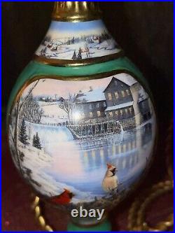 Cardinal Bird Ornaments Vintage Glass Porcelain Christmas Tree Decoration Qty 12
