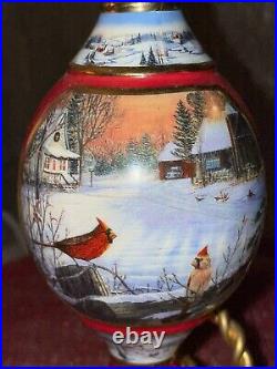 Cardinal Bird Ornaments Vintage Glass Porcelain Christmas Tree Decoration Qty 12