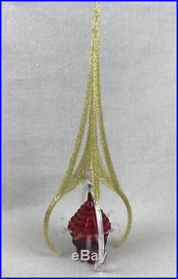 Cathedral MERRY GLOW ROUND Vintage Rotating Christmas Tree Topper C-101