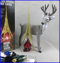 Cathedral MERRY GLOW ROUND Vintage Rotating Christmas Tree Topper C-101