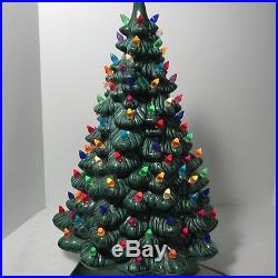 Ceramic Christmas Tree Large 19 inch Vintage
