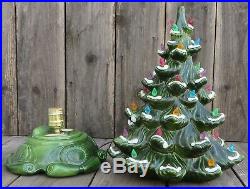 Ceramic Christmas Tree Vintage Atlantic Mold 17 Tall 1979 Signed