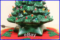 Ceramic Christmas Tree Vtg Lighted 2 Piece Holland Mold 20 Tons Of Bulbs