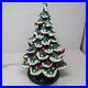 Ceramic Lighted Christmas Tree 2PC Tree & Base 16 Vintage