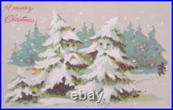 Christmas Fantasy Anthropomorphic Tree People Antique Vintage Postcard Tuck