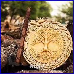 Christmas Gift Viking Tree Of Life Viking Runes Shield & Ragnar Axe Pair MDM X