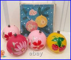 Christmas. New Year. Christmas tree decorations. Hand-painted Spheres. Vintage