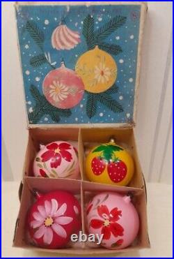 Christmas. New Year. Christmas tree decorations. Hand-painted Spheres. Vintage