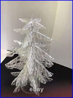 Christmas Plastic Crystal Pine Tree Centerpiece Ornaments Vintage