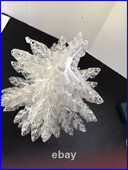 Christmas Plastic Crystal Pine Tree Centerpiece Ornaments Vintage