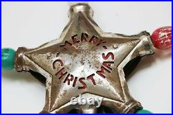 Christmas Star Tree Topper, Vintage Star Light Tree Topper, Merry Christmas Star