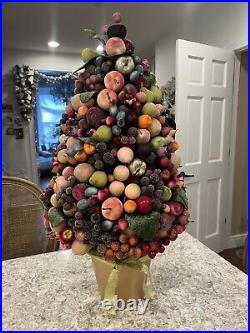 Christmas Sugar Fruit Tree Waterford Holiday Heirloom Georgian 30 Vtg