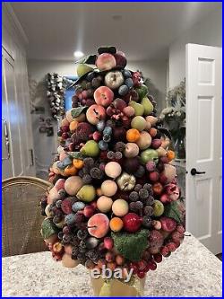 Christmas Sugar Fruit Tree Waterford Holiday Heirloom Georgian 30 Vtg