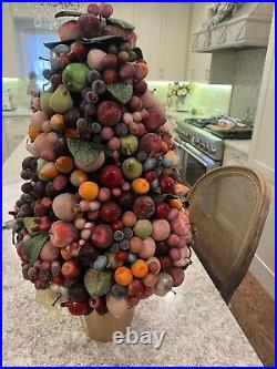 Christmas Sugar Fruit Tree Waterford Holiday Heirloom Georgian 30 Vtg