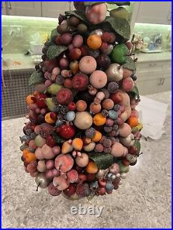 Christmas Sugar Fruit Tree Waterford Holiday Heirloom Georgian 30 Vtg