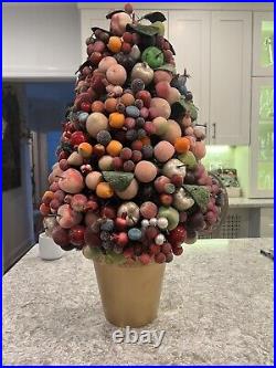 Christmas Sugar Fruit Tree Waterford Holiday Heirloom Georgian 30 Vtg