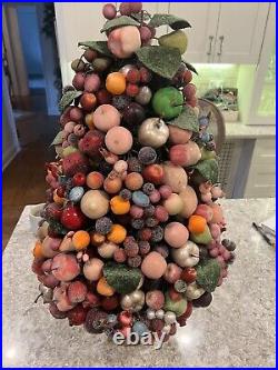 Christmas Sugar Fruit Tree Waterford Holiday Heirloom Georgian 30 Vtg