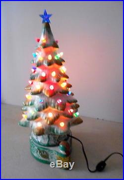 Christmas Tree By Mike Wayne Vintage Holiday Music Box Lighted Decanter Bottle