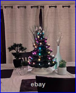 Christmas Tree Cramer Mold 21 Large Ceramic Tall Base 10.5 Base Vintage 1981