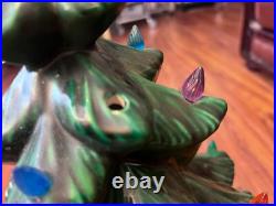 Christmas Tree Cramer Mold 21 Large Ceramic Tall Base 10.5 Base Vintage 1981