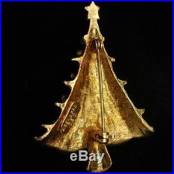 Christmas Tree Pin Vintage Xmas Brooch Eisenberg Ice