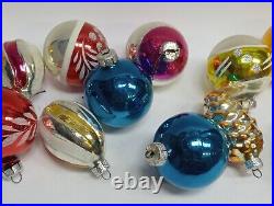 Christmas Tree Toys Cones Balls Glass Vintage GDR Ornaments Rare Old Collectible