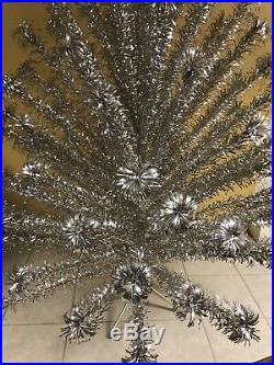 Christmas Vintage Tree 7 Foot Sparkler Pom Pom Evergleam Deluxe 100 Branch